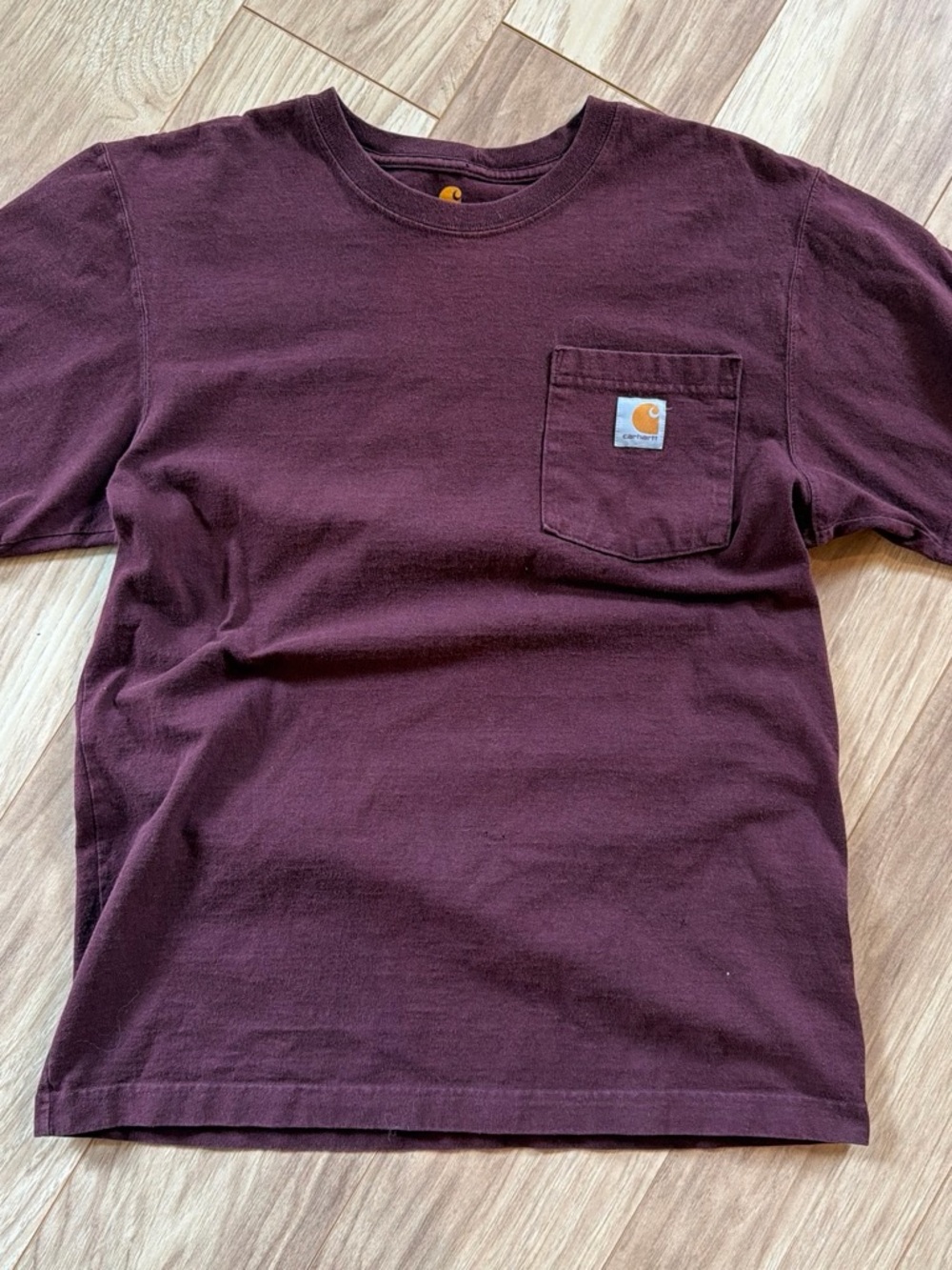 Carhartt Men’s Pocket T‑Shirt in Burgundy